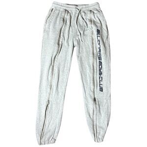 Billionaire boys club grey zip front jogger sweatpants heavy large